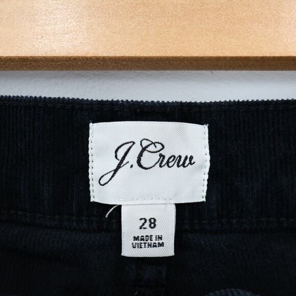 J.Crew Billie Demi Boot Crop Patch Pocket Corduroy Black Pant Size 28 - Picture 3 of 7